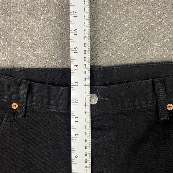 Levi's 501 Jeans Men's 44 x 34 Fits 44 x 31 Black Stretch Denim Button Fly - Picture 11 of 14